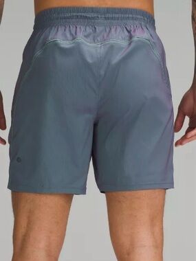 Pace Breaker Linerless Short 5” Iridescent Blue Green Large Current style!💎EUC